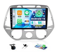 SIXTOP 4Go+64Go Android 15 Autoradio pour Hyundai i20 2008-2012 | écran tactile HD 9" CarPlay sans fil Android Auto WiFi GPS Bluetooth 5.0 FM/RDS EQ SWC Caméra de Recul