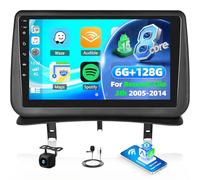 SIXTOP 6+128G 8-Core Android 13 Autoradio pour Renault Clio 3th 2005-2014, 9 inch Touchscreen Radio with Wireless Carplay Android Auto Mirror Link WiFi Bluetooth GPS FM RDS EQ DSP+Caméra de Recul