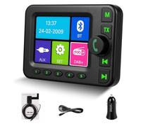 SIXTOP Adaptateur radio DAB/DAB+ pour voiture avec écran couleur 2,8" avec transmetteur FM, radio numérique DAB portable avec système mains libres Bluetooth, antenne, sortie AUX