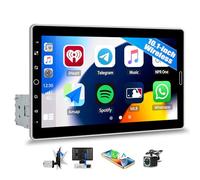 SIXTOP Autoradio Single DIN avec Carplay sans Fil Android Auto, écran Tactile 10,1 Pouces, Radio 1 DIN avec Mirrorlink Bluetooth FM/AM/RDS EQ, Navi, SWC AUX, USB + Caméra de Recul