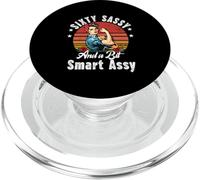 Sixty Sassy and a Bit Smart Assy 60th Birthday Women Mom PopSockets PopGrip pour MagSafe