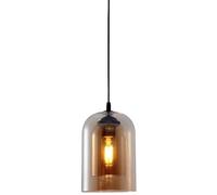 SIYANE Lampe suspendue en verre à double cylindre, îlot de cuisine, moderne, gris fumé, ferme, industrielle, grand lustre de plafond en verre ambré pour salle à manger, chambre à coucher, restaurant,