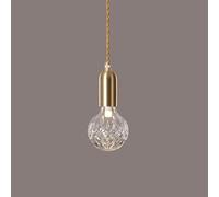 SIYANE Mini suspension en verre transparent vintage boule de verre soufflé doré lampe suspendue de plafond de cuisine ferme moderne petit lustre industriel pour hall d'entrée escalier entrée salle à m
