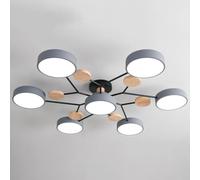 SIYANE Plafonnier LED semi-encastré moderne en bois Spoutnik, molécule nordique blanche, proche du plafonnier, éclairage de plafond pour salon, chambre à coucher, salle à manger, bureau, cuisine, vert