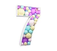SIYANO Cadre de ballon en forme de chiffre de 0,9 m, boîte de remplissage de ballons numériques, pour garçons et filles, toile de fond pour fête d'anniversaire, fête prénatale, 45 x 29 x 6cm