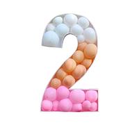 SIYANO Cadre de ballon en forme de chiffre de 0,9 m, boîte de remplissage de ballons numériques, pour garçons et filles, toile de fond pour fête d'anniversaire, fête prénatale