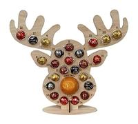 SIYANO Calendrier de l'Avent en bois, mini sapin de Noël, support de calendrier de l'avent, cadre de bonbons, décorations de fête pour enfants en bois