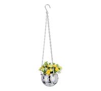 SIYANO Pot de fleurs à suspendre en forme de boule disco miroir pour mur, jardin, maison