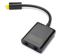 Siyear 1 en 2 Out Digital Toshlink Fibre optique audio câble répartiteur ， Fiber Optic adaptateur, câble de convertisseur, câble adaptateur audio (0.2 m)