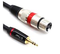 SiYear 3,5 mm Mini Jack Stéréo vers XLR Câble Microphone Femelle ， Adaptateur de Cordon de Câble d'Interconnexion 3 Broches 1/8 Pouce vers XLR asymétrique (1,5 Pieds)