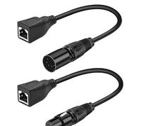 SiYear Câble adaptateur XLRJ45 - XLR 5 broches mâle vers RJ45 et XLR 5 broches femelle vers RJ45 femelle DMX Ethernet (1 set/2 lot)