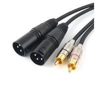 SiYear Câble de raccordement pour répartiteur en Y, avec mini-jack de 3,5 mm, câble d'interconnexion asymétrique TRS vers Dual XLR à 3 broches, 1,5 m