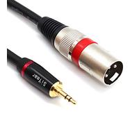 SiYear - Câble d'interconnexion avec adaptateur microphone, mini jack stéréo 3,5 mm vers XLR mâle à 3 broches, déséquilibré (3 mètres)