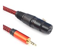 SiYear Câble microphonique asymétrique 3,5 mm mini jack 1/8" TRS mâle vers XLR femelle pour smartphone vers table de mixage stéréo, ligne microphonique d'ordinateur,Microphone Cable (10FT)