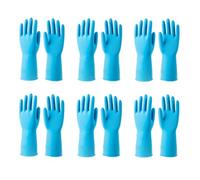 Siyecioa 6 Paires Gants Menage, Gant de Nettoyage, Gant de Protection, Gants Latex, Gants Vaisselle, Home Disinfection Dust Removal Gloves, M Code (Bleu)