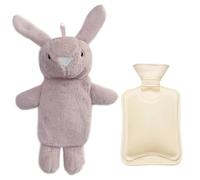 Siyecioa Bouillote Peluche Chauffante, 500ml Bouillotte Eau Chaude, Cute Bouillotte Bebe, Soulager la Douleur, Rester au Chaud, Meilleurs Cadeaux pour et Hiver, Mère, Fille, Petite Amie (Lapin)