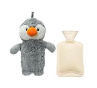 Siyecioa Bouillote Peluche Chauffante, 500ml Bouillotte Eau Chaude, Cute Bouillotte Bebe, Soulager la Douleur, Rester au Chaud, Meilleurs Cadeaux pour et Hiver, Mère, Fille, Petite Amie(pingouin)