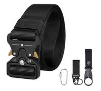 Siyecioa Ceinture Homme Tactique, Ceinturon Tactique, Ceinture Militaire en Nylon avec Boucle en Métal à Dégagement Rapide pour Sport Extérieur Pratique et Durable (Noir)