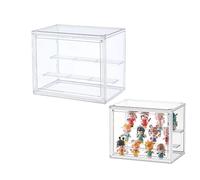 Siyecioa Vitrine pour Collection, Boîte de Présentation en Acrylique Transparent à 3 Niveaux pour Figurines Pop, Funko Pop, Mini Figurines, Objets de Collection, DIY (27×18×21)