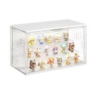 Siyecioa Vitrine pour Collection, Boîte de Présentation Transparent avec LED, Vitrine Acrylique avec Porte Magnétique pour Funko Pop, Figurine Pop, Maquette, Action Figurine, Blind Box 36×22×18cm