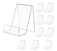 SIYOMG Lot de 10 supports de livres en acrylique transparent - Pour affichage, photos, livres, bloc-notes