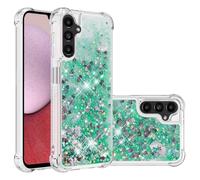 SIYOPINPFY Compatible avec Samsung Galaxy A14 5G Glitter Coque, Girls Glitter Etui, Liquid Clear Caricature Protection Silicone Housse de Protection pour Samsung Galaxy A14 5G - Love Green YB