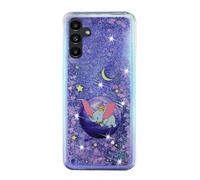 SIYOPINPFY Coque pour Samsung Galaxy A16 5G Étui avec Mignon, Transparent Paillette Liquide Quicksands Housse, Protection Antichoc Souple TPU Silicone Etui pour Samsung Galaxy A16 5G, Bébé éléphant
