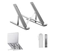 SIYOTO Laptop Stand,Notebook Tablet Bracket,6 Gear Adjustable Tilt inclination Adjustment Stand ,Portable Laptop Stand,Aluminum Foldable Laptop Riser,Ventilated Computer Stand (Silver)