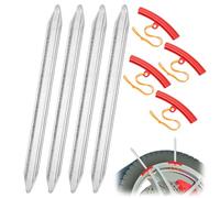 Siyurongg Kit de 4 Démonte-Pneus & 4 Protège-Jantes pour Changement de Pneus, Outil de Montage de Pneus avec Protection pour Jantes, pour Moto, Vélo, Voiture, Set d'Outils de Montage