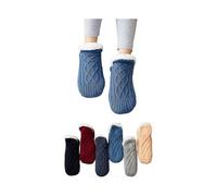 (Size 43-45,Blue)Winter Fuzzy Slipper Socks Super Soft Warm Cozy Fluffy Fleece Socks Indoor Floor Non-slip Thermal Socks_xush