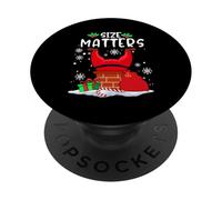 Size Matter Fat Santa Claus Chimney Funny Christmas Xmas PopSockets PopGrip Adhésif