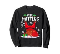 Size Matter Fat Santa Claus Chimney Funny Christmas Xmas Sweatshirt