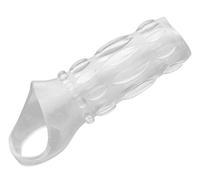 Size Matters Penis avec Manchon Relief à l'Extérieur Manchon Souple Caoutchouc Elastique