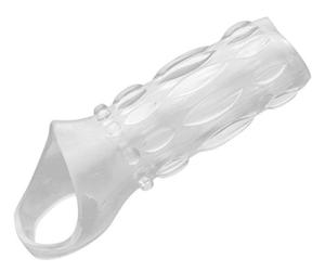 Size Matters Penis avec Manchon Relief à l'Extérieur Manchon Souple Caoutchouc Elastique