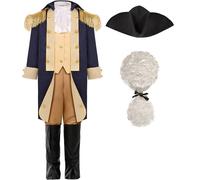 SIZGAROOT Costume colonial Alexander Hamilton de George Washington pour enfant (5-7 ans)