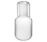Sizikato Carafe à eau en verre transparent avec rayures verticales de 750 ml