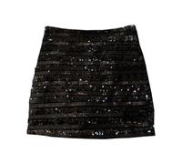 Sizoer Jupe Courte Femme Carnaval Paillettes A Ligne Jupes Crayon Taille Haute Above The Knee Ajustée Skirts Couleur Unie Chic Mini Costumes Cocktail Fête Carnaval Dresses