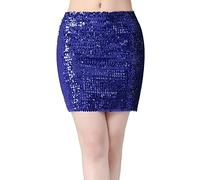 Sizoer Jupe Crayon Ajustée Carnaval Scintillante Paillettes Courte Jupes Taille Haute Above The Knee Skirts Couleur Unie Chic Mini Costumes Cocktail Fête Carnaval Dresses