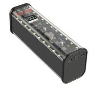 Sizoriruk 8 Emplacements 18650 DIY Power Bank Case Charge Power Bank Case Grande Capacité Affichage Numérique Stockage de Batterie Noir