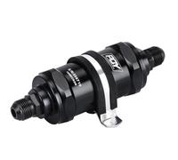 Sizoriruk Filtre Universel AN6 Noir Filtre à Carburant E85 Éthanol avec Élément en Acier Inoxydable de 100 Μm (0,1 MM)