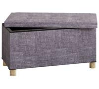 SizosL pouf repose-pieds avec rangement gris clair.