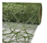 Sizoweb chemin de table au mètre largeur : 15 cm-vert olive, 20 m