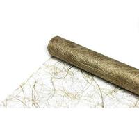 Sizoweb HKT Home Deco Chemin de Table en Non-tissé Or 25 m x 30 cm Jaune pour la décoration pour Mariage, Pâques et Party