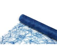 Sizoweb Rouleau de 25 mètres de chemin de table + 100 diamants décoratifs inclus, Polyester, bleu moyen, 30cm Breite