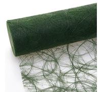 Sizoweb Rouleau de 25 mètres de chemin de table + 100 diamants décoratifs inclus, Polyester, vert foncé, 30cm Breite