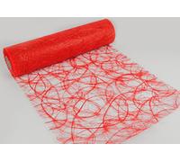 Sizoweb Ruban de table de 30 cm de large, 5 m ou 20 m de long, disponible dans différentes couleurs pour la décoration des barbecues, l'été, Pâques, Noël ou un mariage, réalisé manuellement par Protinam, Plastique, feuerrot 3320, 5m