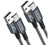 SIZUKA Câble Micro USB 1M/Lot De2 Micro USB Charge Rapide Tressé Chargeur | Nylon Tressé Chargeur pour Android Samsung Galaxy S7 S6 Edge J7 J5 J3, Redmi Note 5, Wiko, Sony, LG, Kindle, PS4,kindle