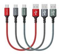 SIZUKA Câble USB C Charge Rapide 3Pack/0.3m 3.1A Câble USB A Vers USB C | Cable Chargeur Type C pour iPhone 17 16 15, Samsung Galaxy S26 S25 S24 S23,Google Pixel 7 Xiaomi PS5