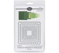 Sizzix 18657566 Big Shot Squares Dentelle Framelits Set de 6 Matrices de Découpe pour Machine Plastique Multicolore 16 x 1 x 25 cm