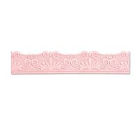 Sizzix Embossing Folder Lace Border 3-D Impresslits Dossier de gaufrage Bordure Kath Breen, 665744, Papier, Ordure en Dentelle, Taille Unique